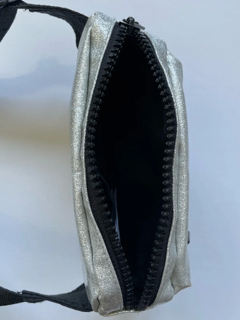 Girls Converse All Star Silver Glitter Fanny Pack | Metallic Waist Bag